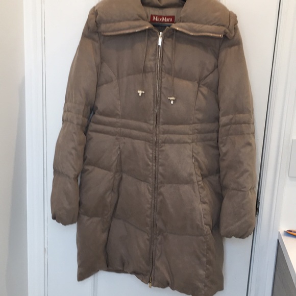 Maxmara Studio Down Feather Coat Size 8 - Picture 8 of 10